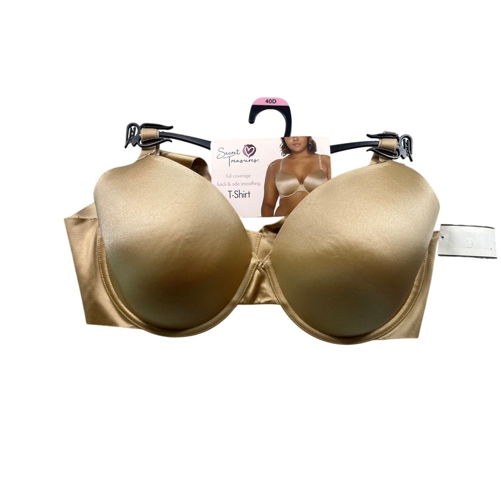 Secret Treasures T-Shirt Bra 40D Nude Full Coverage Back Side Smoothing NWT
